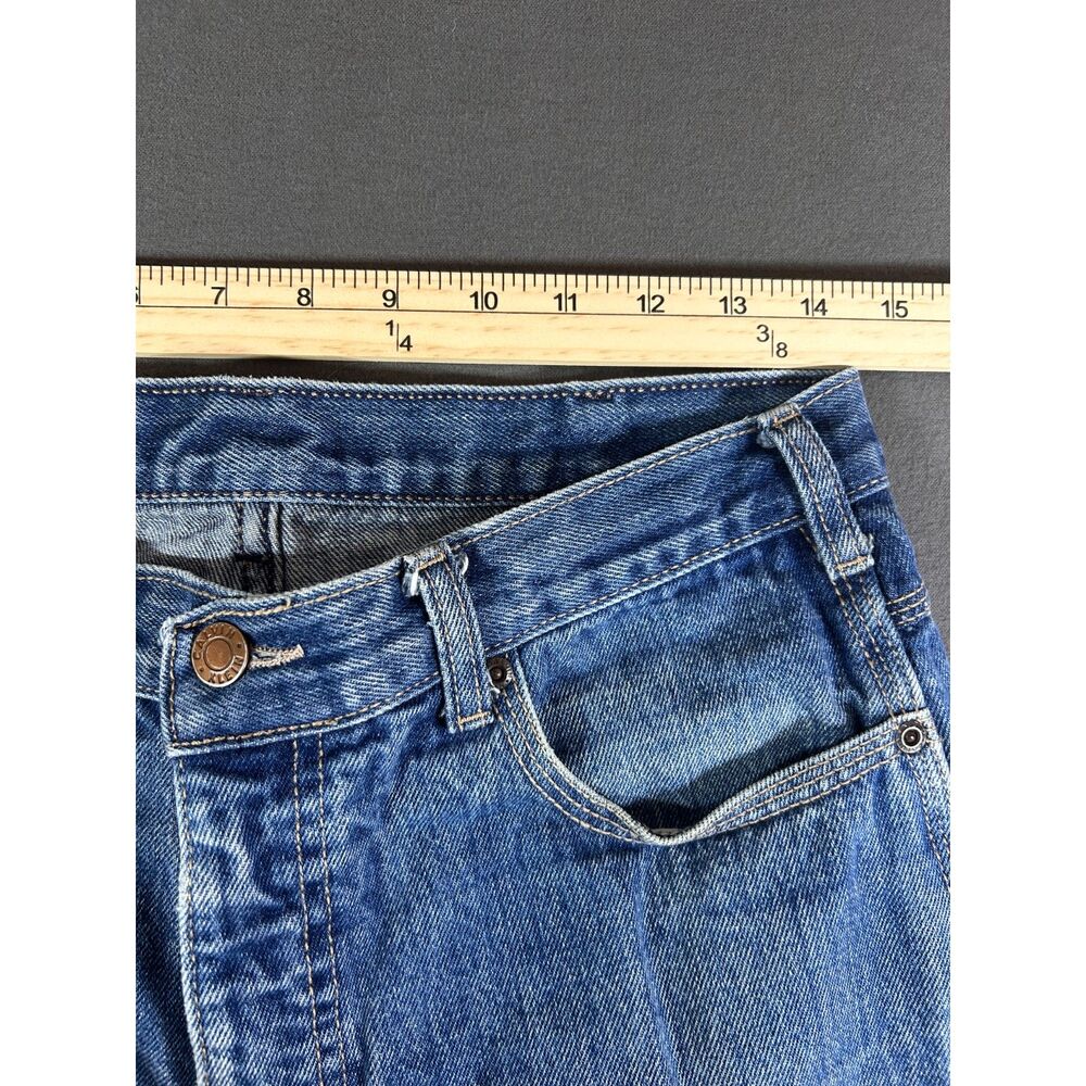 Vtg 80s 90s Calvin Klein High Waist Straight Jeans Made in USA 100% Cotton 34 - Picture 4 of 9